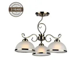 Domoletti Estera MX90746C/3 bílo-zlatá / Stropní svítidlo / 3x E27 / max. 60W