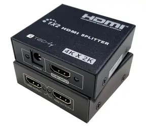 Techly IDATA HDMI-4K230 černá / HDMI splitter / 1x2 / 4K 30Hz / napájený