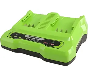 Greenworks nabíječka akumulátoru, 2 porty / Nabíječka / 24 V / 2 A