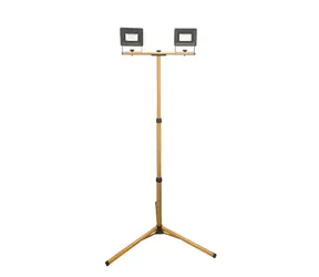 OKKO E023E LED 2x20W žlutá / Stavební svítidlo / 3200lm / 4000K / IP65 / stojan