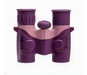Focus Junior 6x21 lila-růžový / Dětský binokulární dalekohled / Gumové tělo