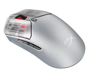 HyperX Pulsefire Haste 2.0 S šedá / Herní bezdrátová myš / optická / 26000 DPI / 6 tlačítek / USB / BT / 2.4 GHz