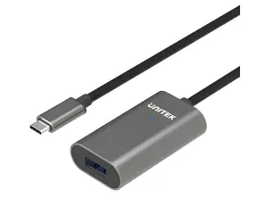Unitek U304A / Prodlužovací kabel USB-C / Aktivní zesilovač signálu / USB-A - USB-C / 5 m