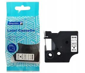 Dymo D1 45013 S0720530 černý tisk, bílý podklad / Páska do tiskárny štítků / 12 mm / 7 m