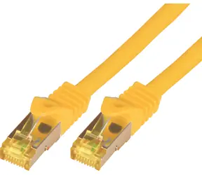 Mcab CAT7 žlutá / Patch kabel / S/FTP / RJ45-RJ45 / 20 m / LSZH / 10 Gbps