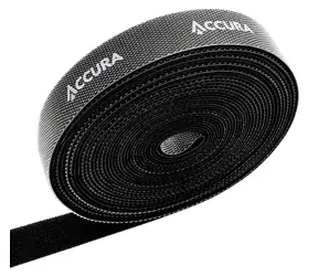 Accura Páska na suchý zip černá / Páska na suchý zip / 15 mm x 5 m