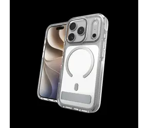ZAGG Santa Cruz Snap KS stříbrná / Zadní kryt / Apple iPhone 18 Pro, iPhone 17 Pro / MagSafe / Stojánek / Grafen