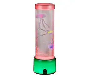 Reality Trio Medusa transparentní / Lávová stolní lampa / RGB LED / USB / 27,7 cm / IP20