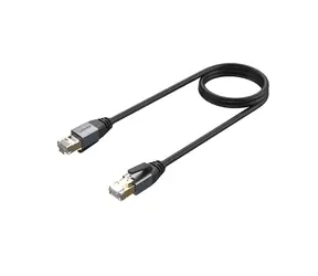 Unitek patch kabel Cat.8 1m černá / Patch kabel / S/FTP / RJ45 - RJ45
