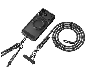 Accura Šňůrka na telefon 150 cm bílo-černá / Šňůrka na telefon / Univerzální