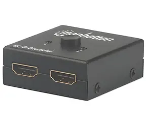 Manhattan 207850 černá / HDMI přepínač / 2 porty / 4K 30Hz / Oboustranný / 7.1 audio