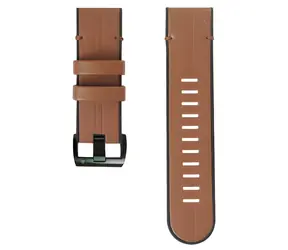 X-Site Řemínek pro Garmin QuickFit 22mm světle hnědý / Řemínek / Silikonovo-kožený / 22 mm