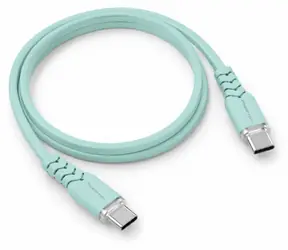 Powerton ENERGY PASTEL EDITION mintová / Kabel / USB-C - USB-C / 100 W / PD / 1 m / silikonový