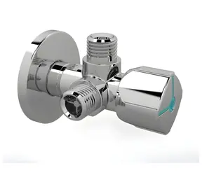 Sapho A-80 chrom / Rohový kombinovaný ventil / Mosaz / Závit 1/2" / Max. 25 bar