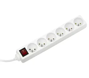 Konnoc DX-6FS / Prodlužovací kabel / 6x zásuvka / 7 m / s vypínačem