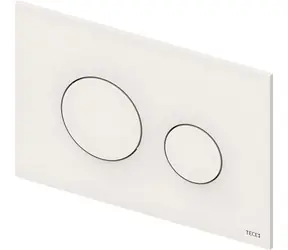Tece Loop ovládání splachování bílá / Ovládání splachování / 2 tlačítka / 150x200 mm