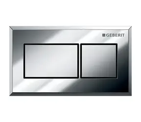 Geberit Sigma / Ovládací tlačítko splachování / oddálené pneumatické / lesklý a matný chrom
