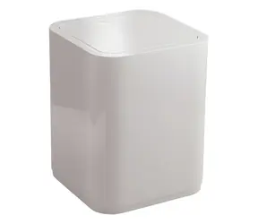Sapho Odpadkový koš 8 l bílá / Odpadkový koš / plast / s víkem / 20 x 20 x 24,6 cm