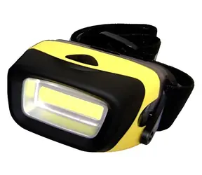 Konnoc S-2210 žlutá / Čelovka / 3W COB / 80-90lm / 3x AAA