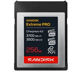 SanDisk Extreme PRO CFexpress 4.0 256GB / Paměťová karta / Type B / čtení: až 3700 MB/s / zápis: až 3500 MB/s