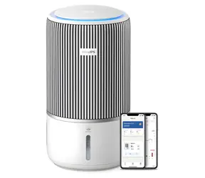 Philips PureProtect Water AC3420/10 bílá / Čistička a zvlhčovač vzduchu / 300 m3/h / do 78 m2 / Wi-Fi / HEPA / 650 ml/h