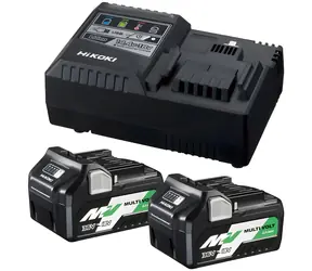 HiKOKI Sada nabíječky a 2x aku Multivolt / Sada nabíječky a akumulátorů / 18/36V / 5,0/2,5 Ah