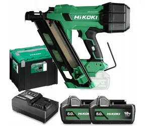 HiKOKI Aku hřebíkovačka 50-90 mm / Aku hřebíkovačka / 18V / 2x 5,0 Ah Li-Ion / Nabíječka