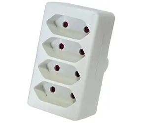 NoName DX-GB01/4 / Rozbočka / 4x plochá / 250 V / max. 2300 W / dětská pojistka