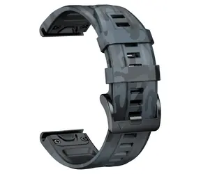 X-SITE Náhradní řemínek pro Garmin Forerunner 735XT 22mm šedá kamufláž / Řemínek / Silikonový / Kovová přezka