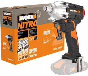WORX WX272.9 / Aku rázový utahovák / 20V / 300 Nm / bezkartáčový motor / bez Aku