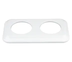 X-SITE Rámeček duo keramika hranatý bílý / Rámeček pro zásuvky a vypínače / pod omítku / 2 pozice / otvor 50 mm
