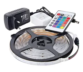 X-SITE SP-500RGB / LED pásek / RGB / SMD5050 / 5 m / IP65 / 12V adaptér, dálkový ovladač