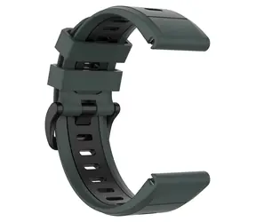 X-Site Řemínek pro Garmin Quick Release 22mm tmavě zeleno-černý / Řemínek / Silikon / 22 mm