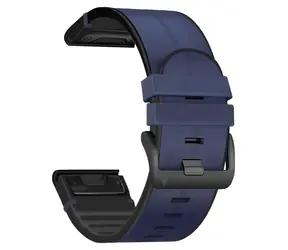 X-Site Řemínek pro Garmin QuickFit 22mm modrý / Řemínek / Silikon / kožený / 22 mm
