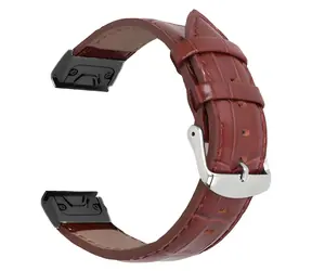 X-Site Řemínek pro Garmin QuickFit 22mm hnědý / Řemínek / Kožený / 22 mm