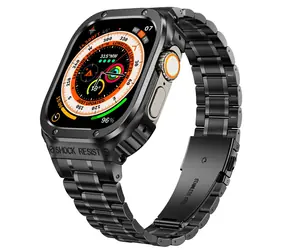 X-SITE 3Beads černá / Řemínek s krytem pro Apple Watch / 44 mm
