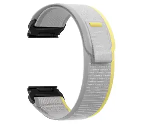 X-Site Řemínek pro Garmin Fenix QuickFit 26mm šedý, žlutý pás / Řemínek / Nylonový / 26 mm