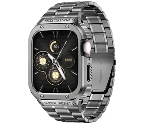 X-SITE Řemínek pro Apple Watch kovový 3Beads / 45 mm / s krytem / vesmírná šedá