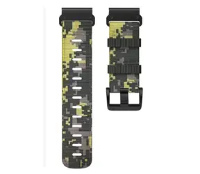 X-Site Řemínek pro Garmin QuickFit 22mm žlutá kamufláž / Řemínek / Nylon / 22 mm