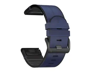 X-SITE Řemínek pro Garmin QuickFit / silikon/kožený / 26 mm / modrý