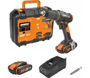 WORX WX108 / Aku vrtací šroubovák / 20V / 45 Nm / LED