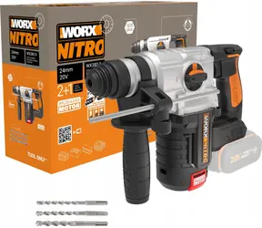 WORX WX380.9 / Aku vrtací kladivo / 2,2J / SDS / Bezkartáčový motor