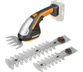 WORX WG801E.9 / Aku nůžky na keře a trávu / 20V / 20 cm / bez Aku