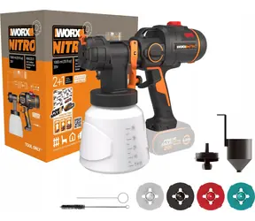 WORX WX020 / Stříkací pistole / 20V / Bezkartáčový motor