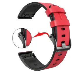 X-SITE Náhradní řemínek pro Garmin QuickFit 26mm červený / Řemínek / Silikonový / Kovová přezka