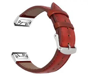 X-SITE Náhradní řemínek pro Garmin QuickFit 26mm červený / Řemínek / Kožený / Kovová přezka
