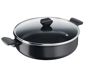 Tefal Simply Clean B5677253 / Pánev / 28 cm / Hliník / Titanový povrch / S poklicí