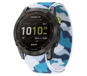 X-Site Řemínek pro Garmin QuickFit 22mm modrá kamufláž / Řemínek / Nylon / 22 mm