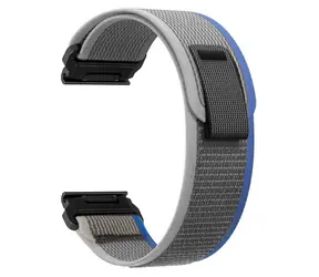 X-Site Řemínek pro Garmin QuickFit 22mm šedý, modrý pás / Řemínek / Nylon / 22 mm