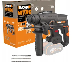 WORX WX381.9 / Aku vrtací kladivo / Bezkartáčový motor / 20V / 2,0J